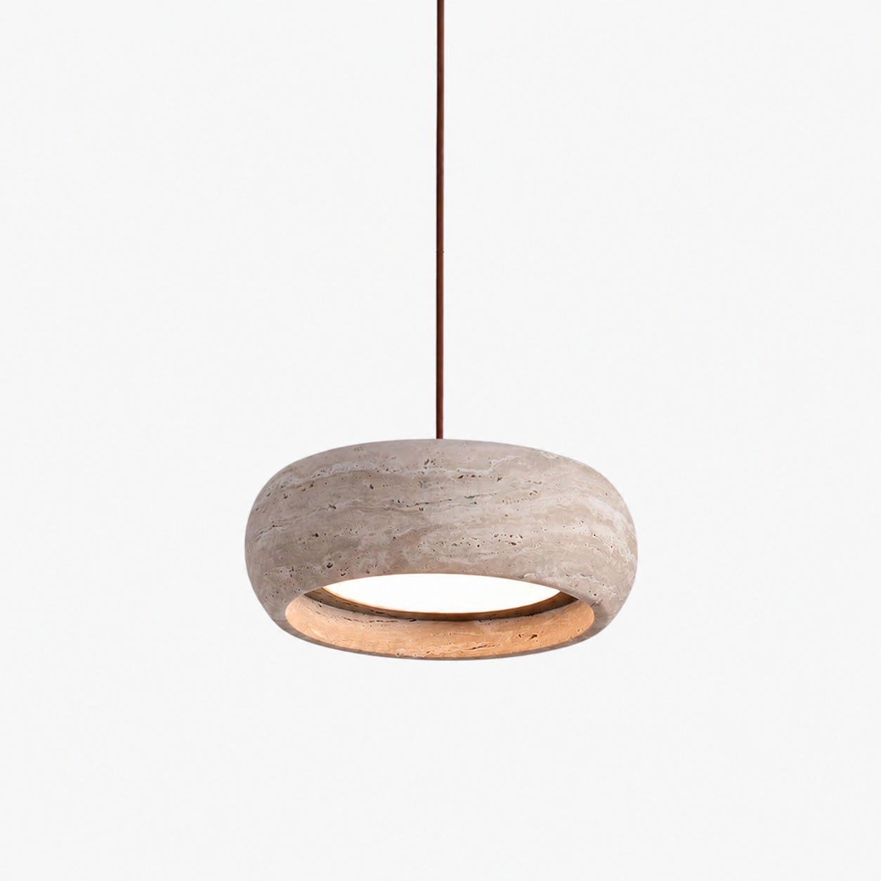 Travertine Drum Pendant Lamp
