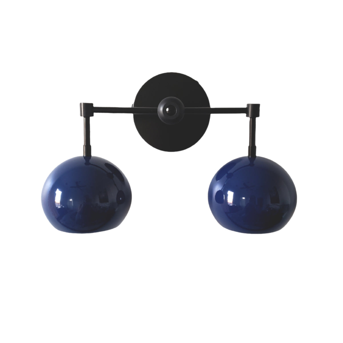 Navy Wall Light - Double Ball Bath Vanity Mirror Wall Sconce