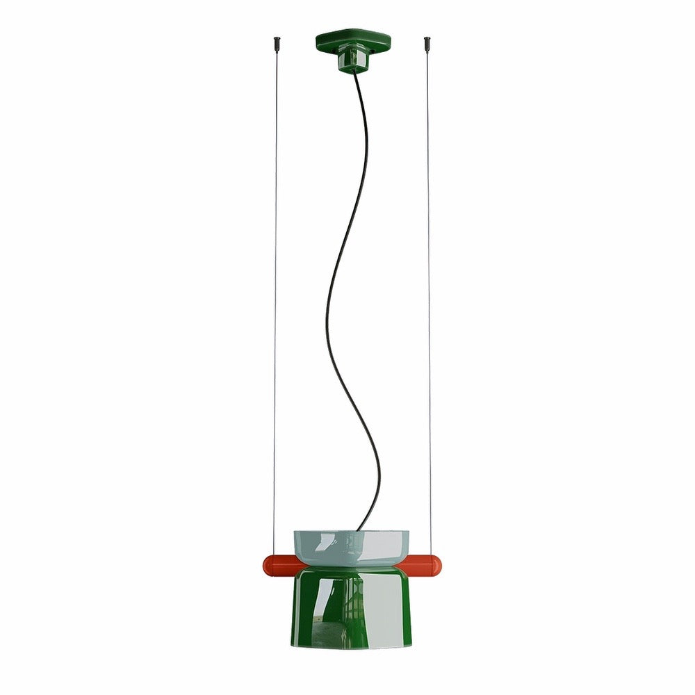 Charming Ceramic Pendant Light With Colorful Elements