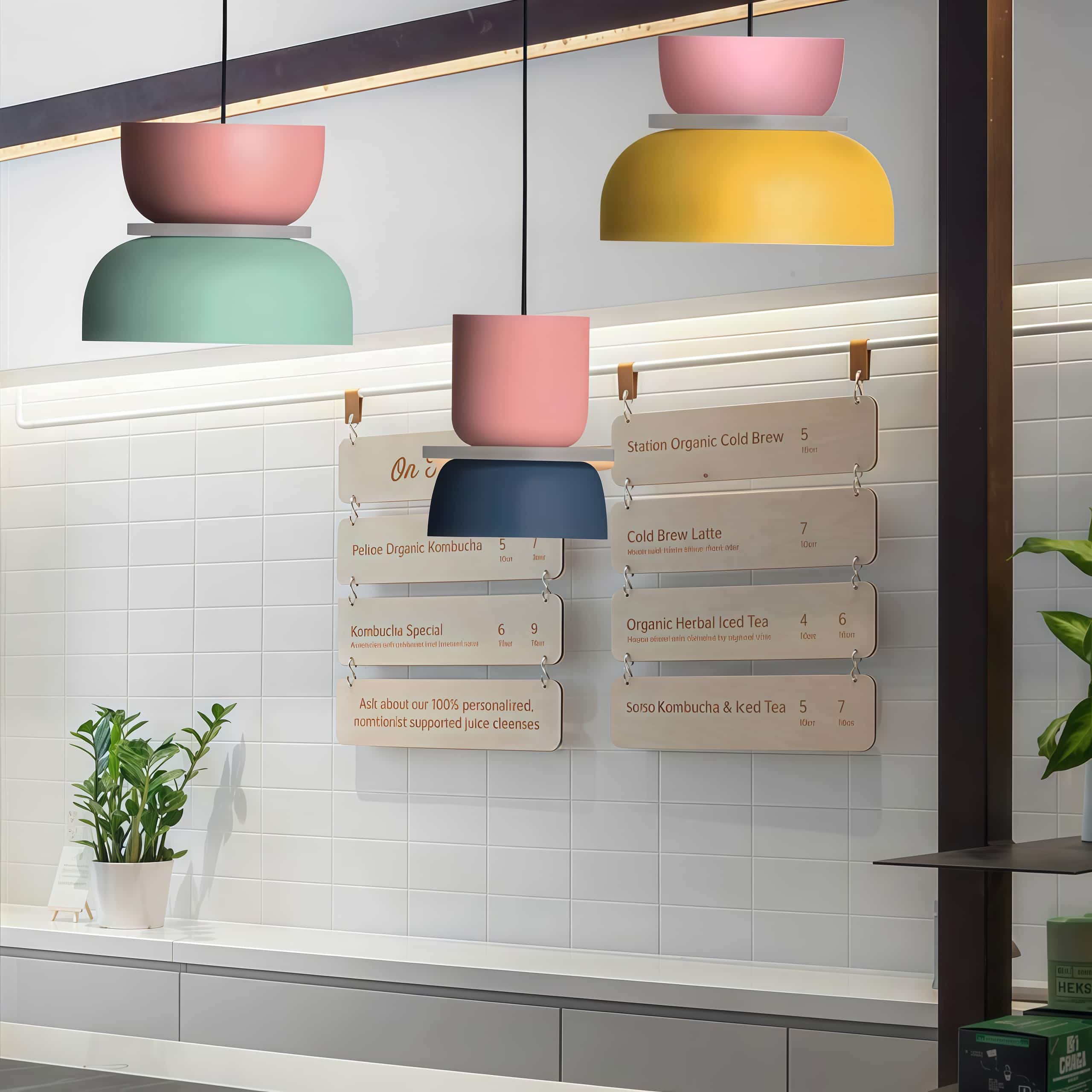 Nordic Style Macaron Pendant Light - Modern Color Block Bowl Shade Lamp