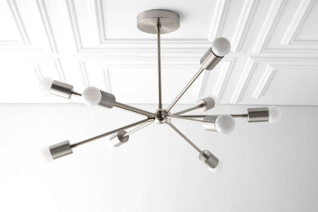 Mobilux Line Modern Chandelier - Mid Century Ceiling Light Fixture