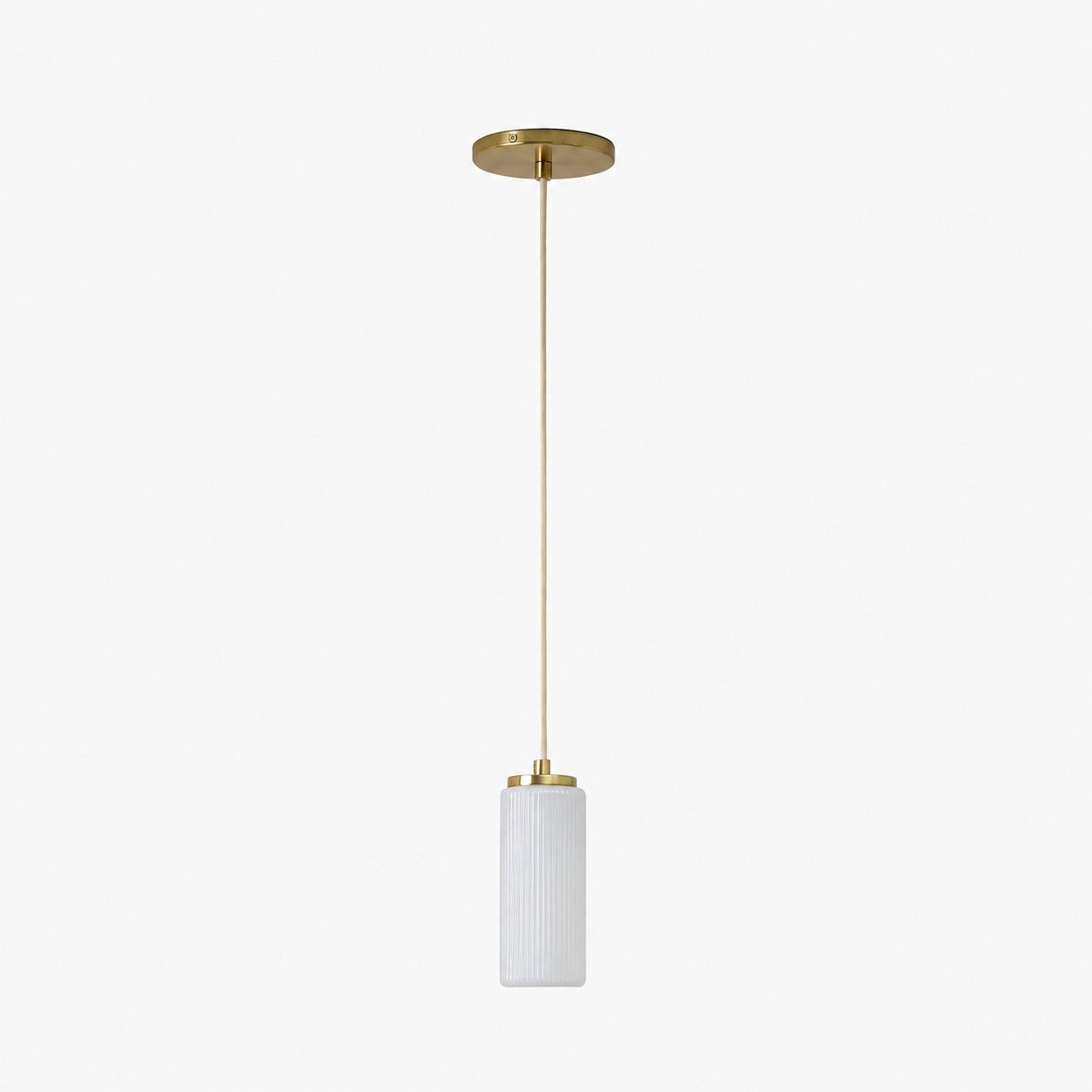 Rivora Fluted Glass Pendant Light – Modern Ribbed Shade
