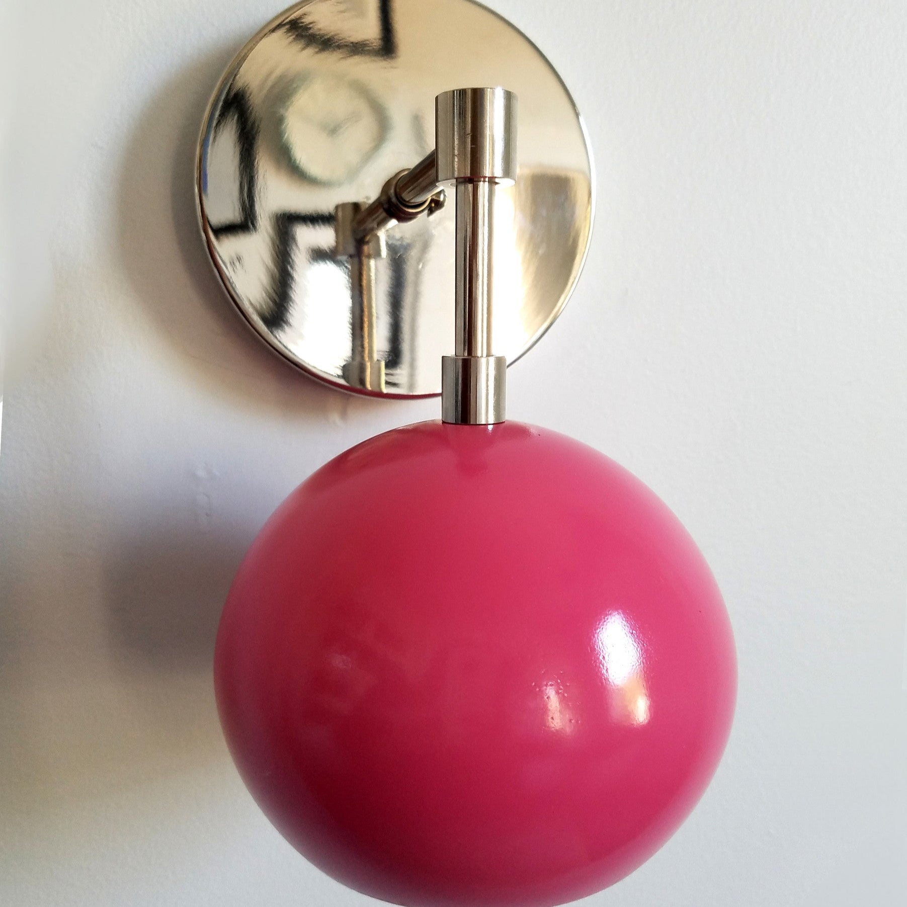 Modern Accent Soft Pink Globe Shade Wall Sconce