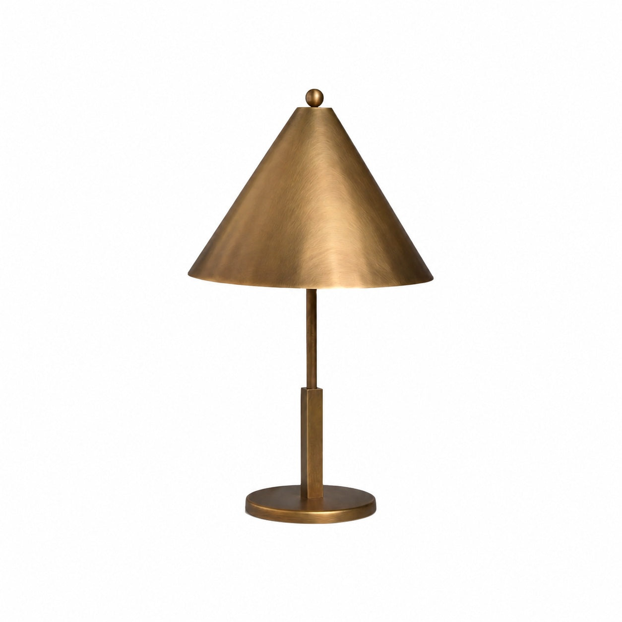 Aurecyl Table Lamp — Sleek Tapered Metal Table Lamp in Vintage-Style Finish for Living Room