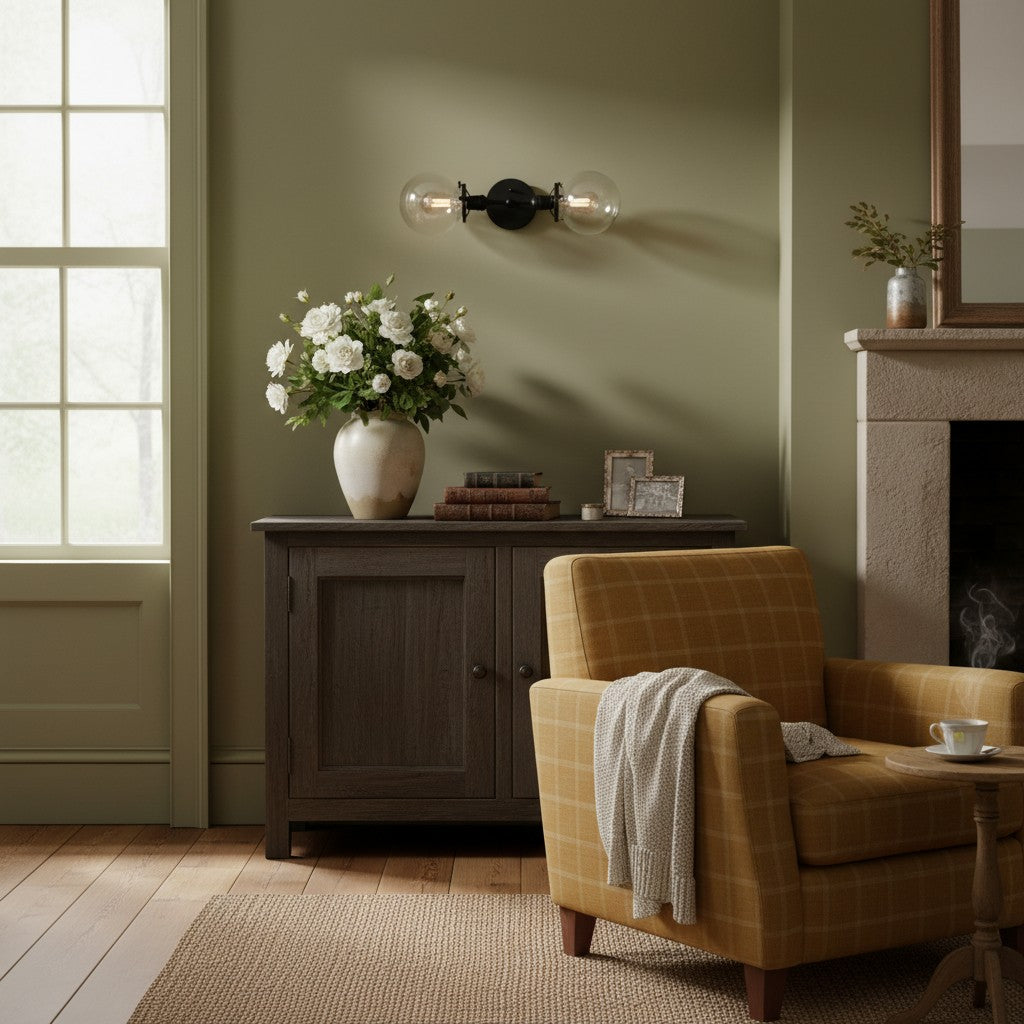 Lumio Globe Industrial Vanity Lighting- Modern Double Globe Wall Light