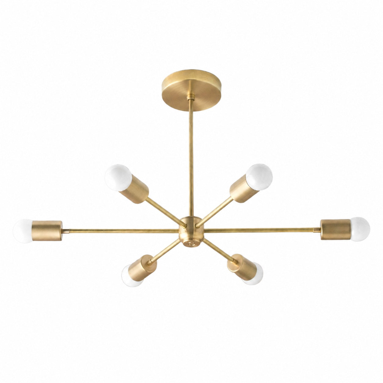 Mobilux Line Mid Century Modern Chandelier - 6 Heads Hanging Ceiling Light