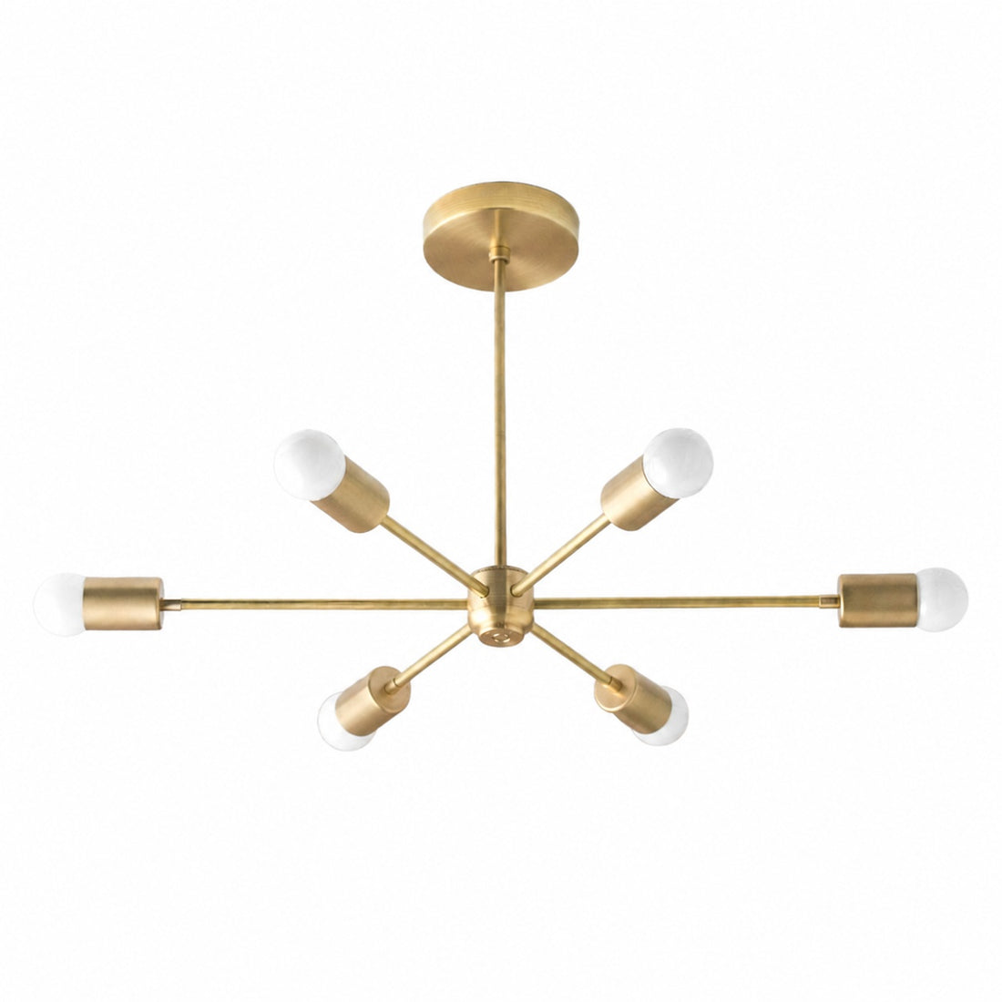 Mobilux Line Mid Century Modern Chandelier - 6 Heads Hanging Ceiling Light
