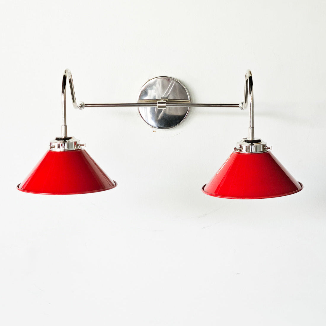 Various Colors Double Wall Sconce Light - Elegant Cone Shade