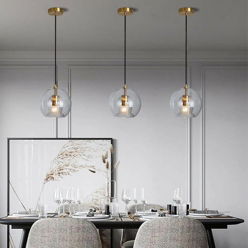 Modern Pleated Glass Pendant Light