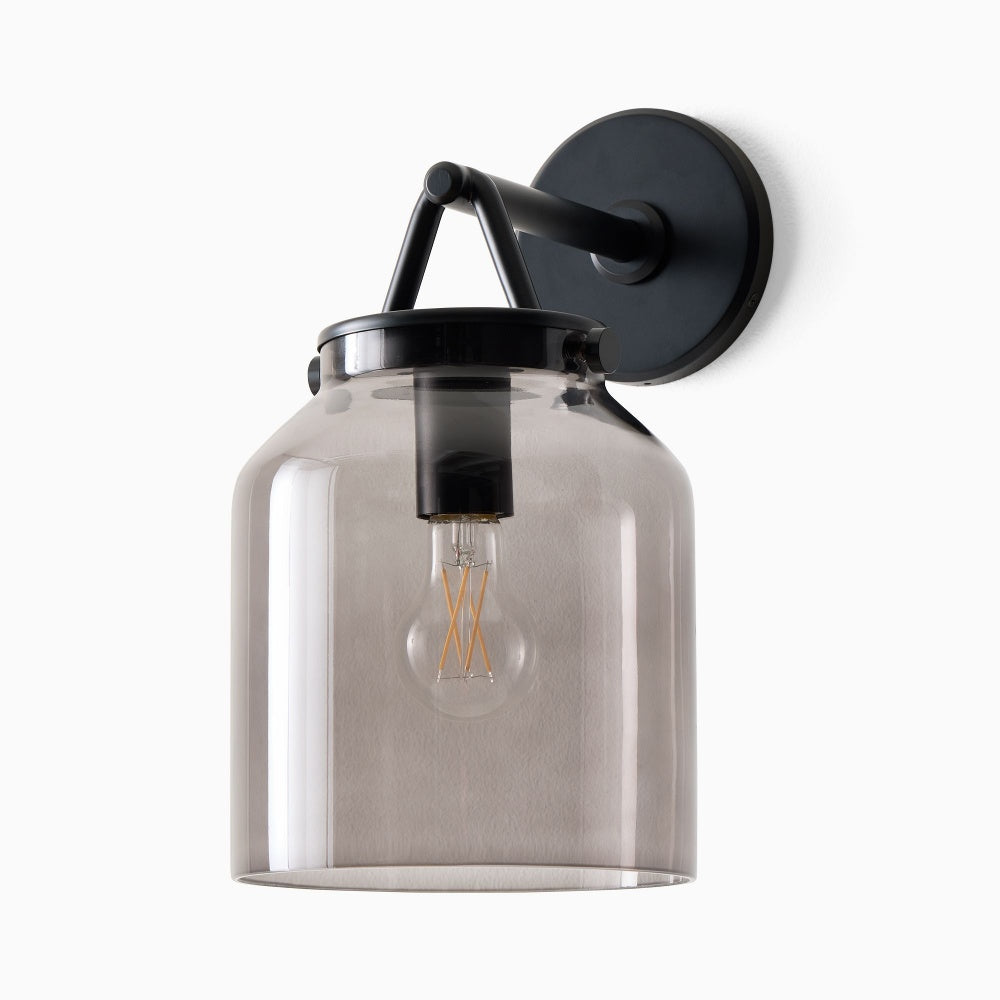 Modern Bell Jar Glass Sconce - Nordic Matte Metal Wall Light Outdoor