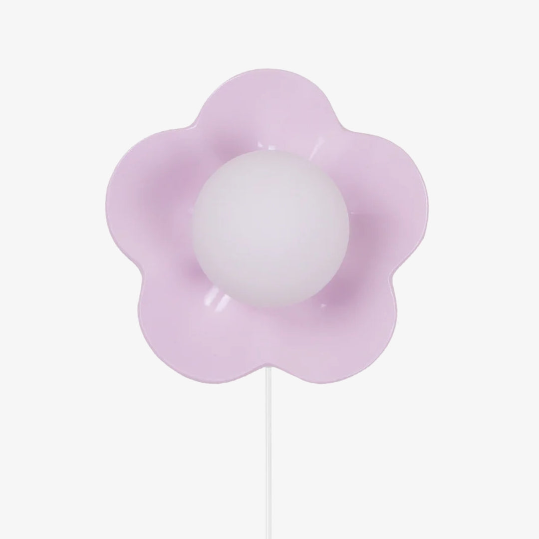 Florixa Blooming Flower Wall Sconce - Plug-in and Hardwired Lamp for Bedroom Decor