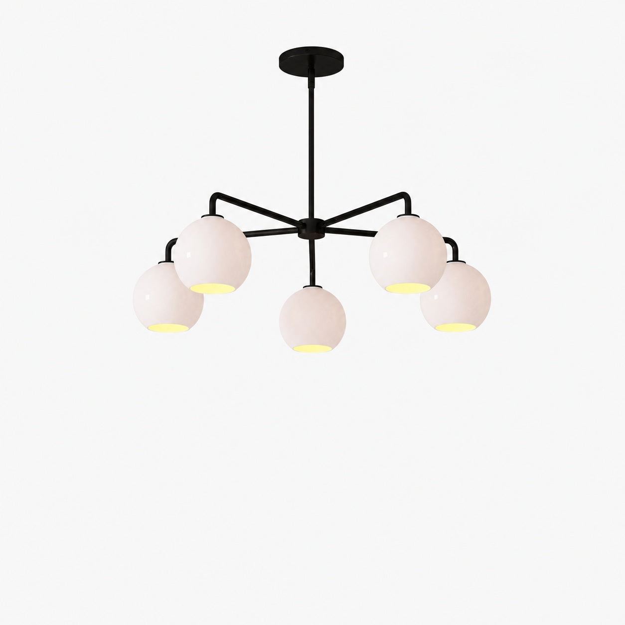 Selvion Elegant 5-Light Globe Chandelier – Modern Glass Pendant Lighting Fixture