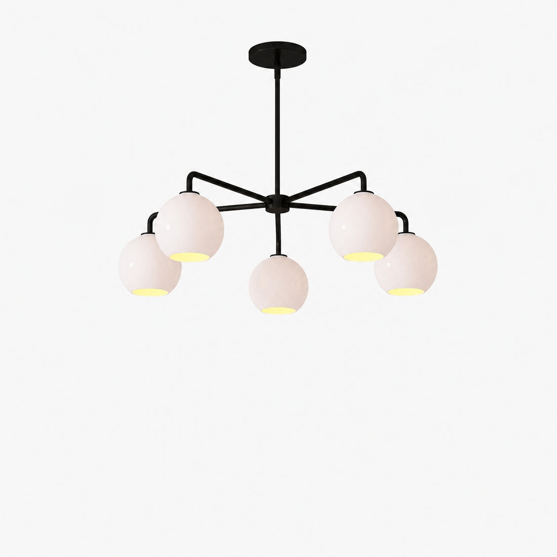 Selvion Elegant 5-Light Globe Chandelier – Modern Glass Pendant Lighting Fixture