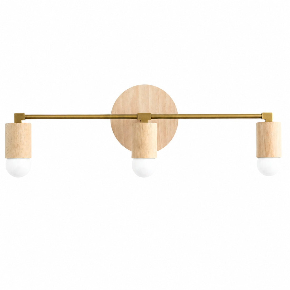 Mobilux Line Wood and Vanity Light - Bohemian Bathroom Lighting Fixture