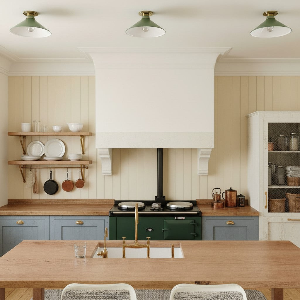 Aurenza Timeless Flush Mount Light - Farmhouse Design with Simple Elegant Charm