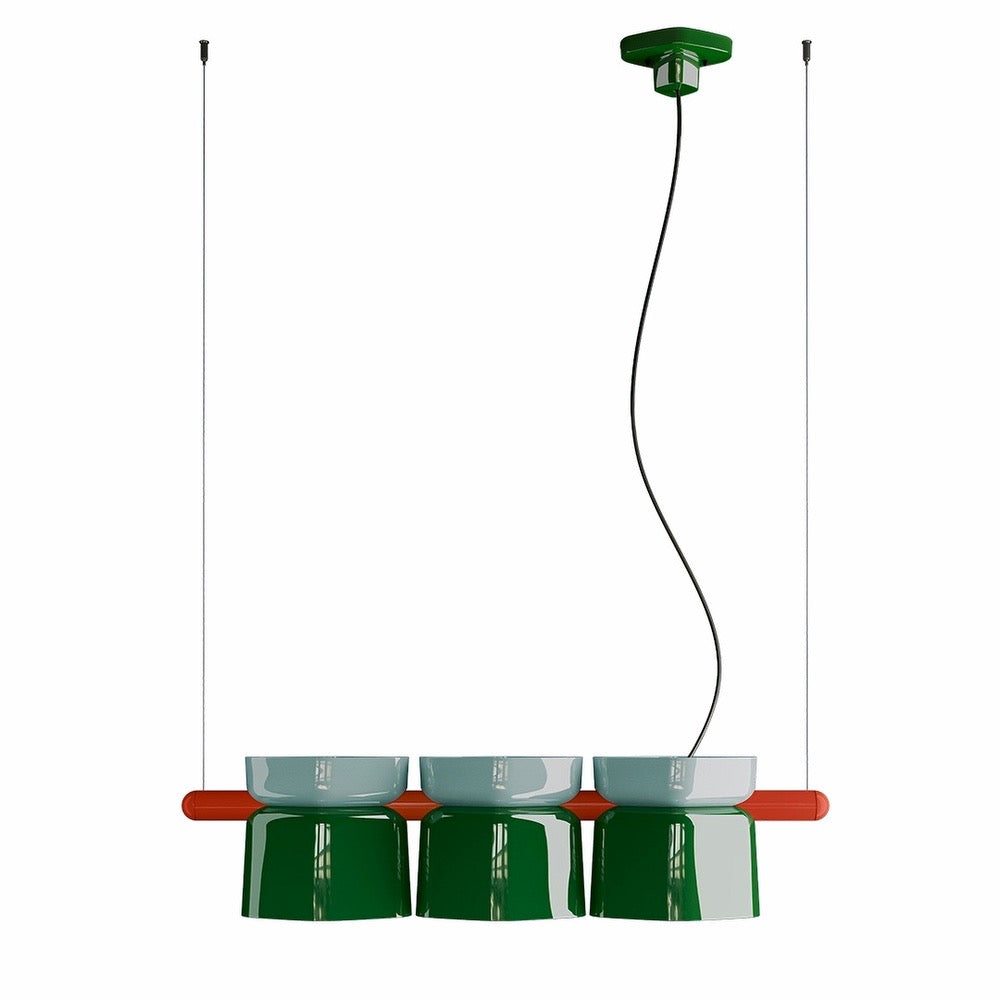 Charming Ceramic Pendant Light With Colorful Elements