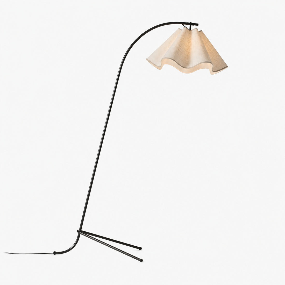 Oslan Scalloped Shade Floor Lamp - Modern Lighting with Arched Base