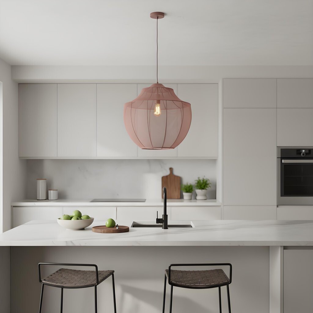 Lumifil Modern Mesh Pendant Light - Hanging Fabric Lghts are Suitable for Dining Rooms or Kitchen Islands