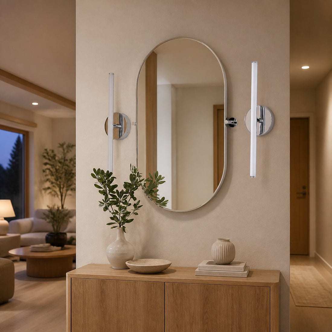 Voro Modern LED Wall Sconce - Metal Bathroom & Hallway Lighting Fixture