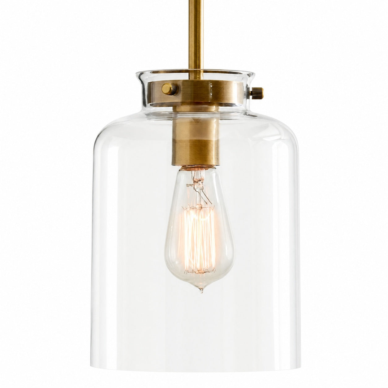 Sterling Minimalist Glass Pendant Collection - Vintage Brass Lighting Design