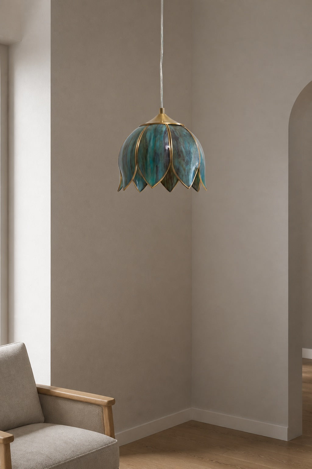 Retro Lotus Pendant Lamp
