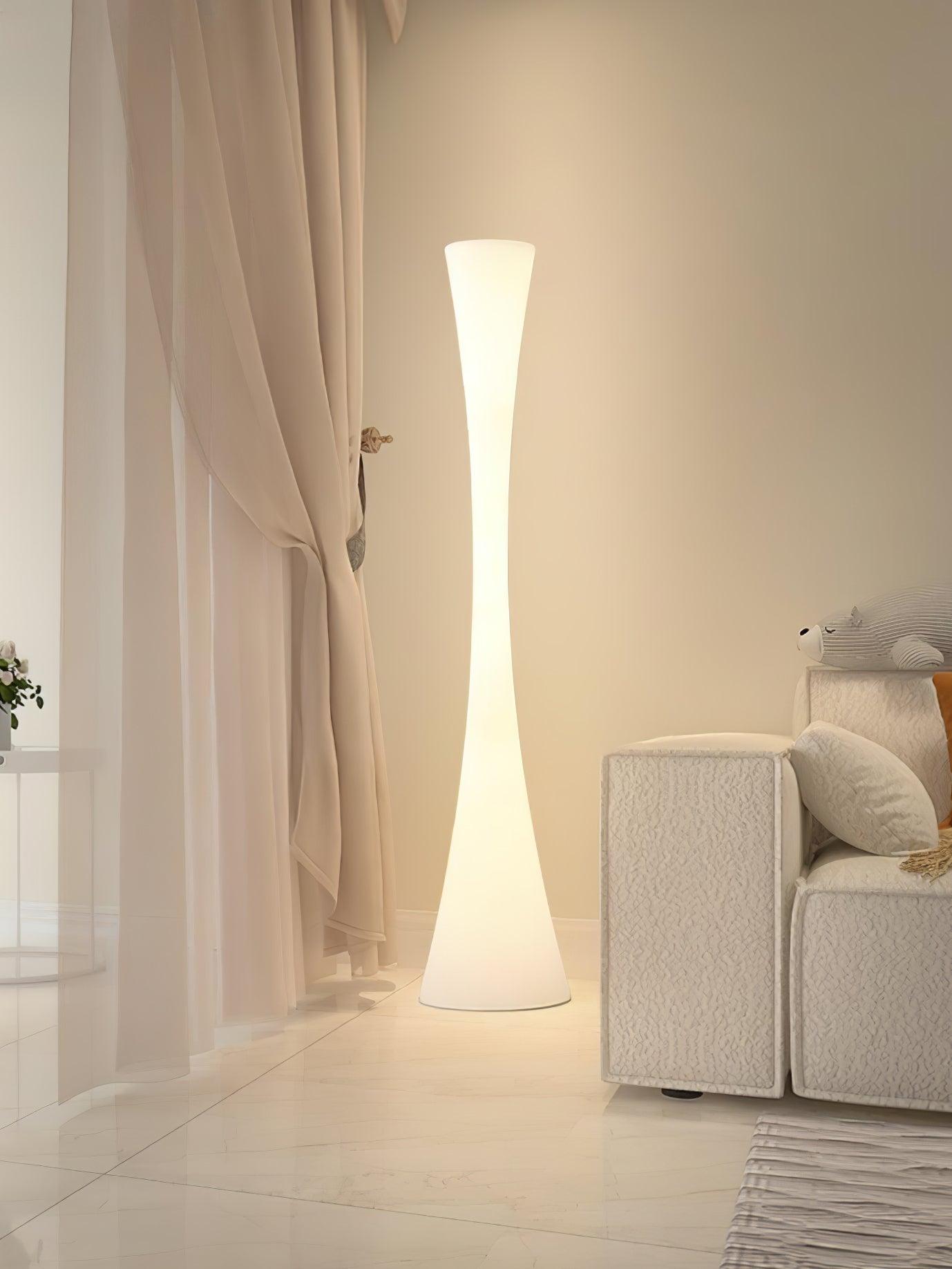 Romantic Simple White Column Floor Lamp