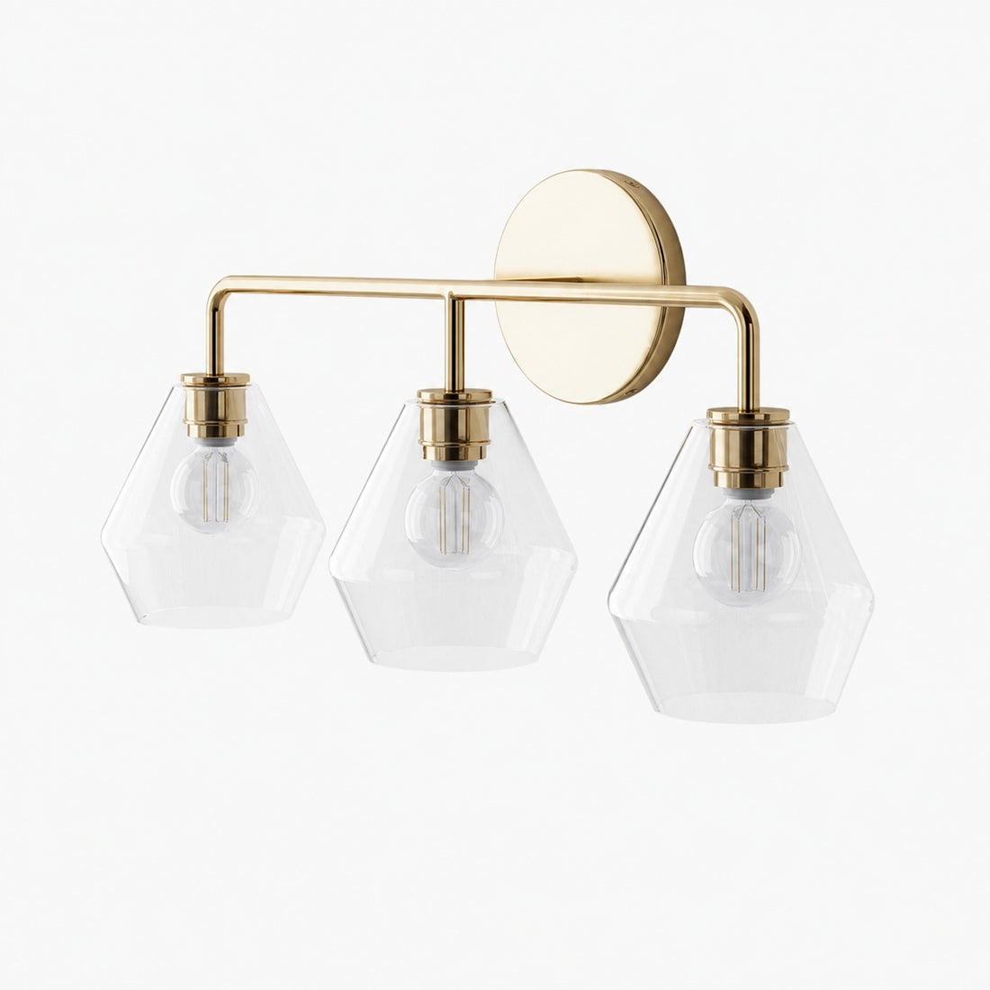 Merin Multi Head Dressing Table Wall Lamp - Metal And Glass Sculptural Lamp