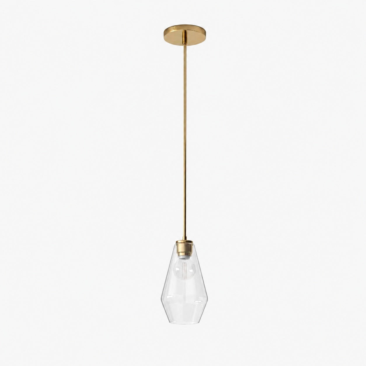 Merin Transparent Glass Sculpture Geometric Chandelier