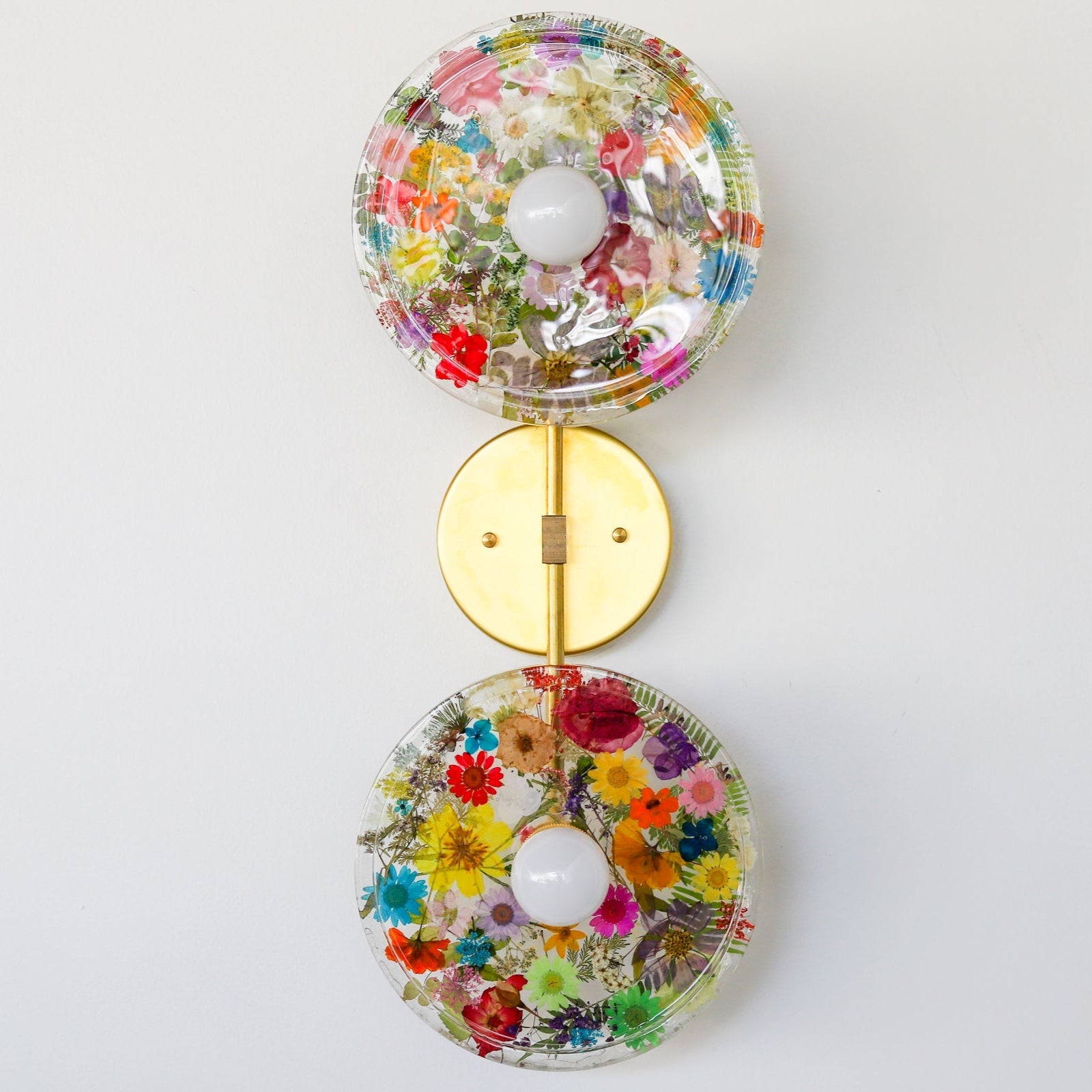 Resin Botanical Wall Sconce - Nature Inspired Flush Mount Lighting