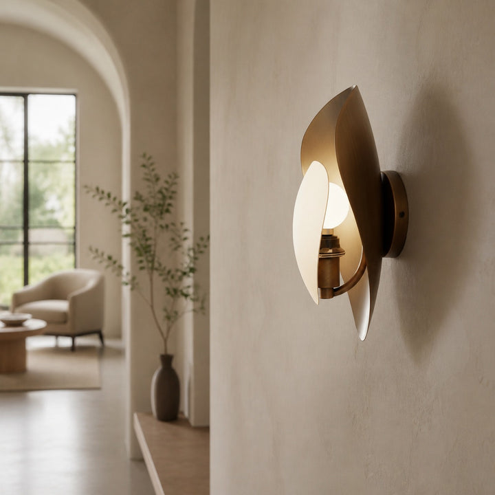 Shella Artistic Wall Lamp – Petal-Like Shade Design for Bedroom or Hallway