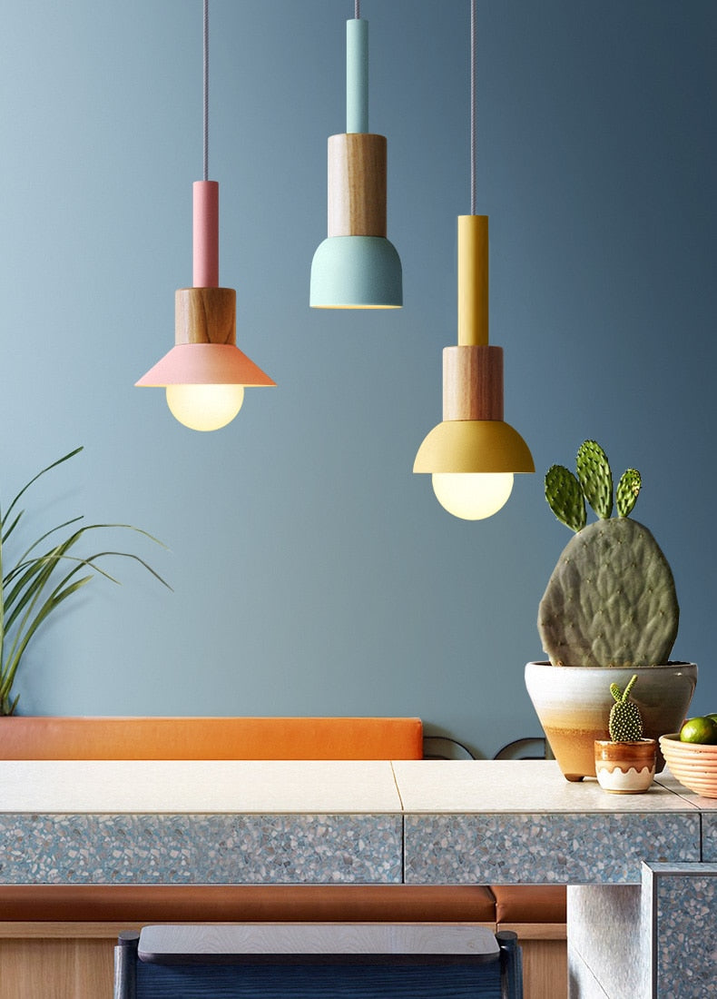 Timber Macaron Hanging Pendant Lights