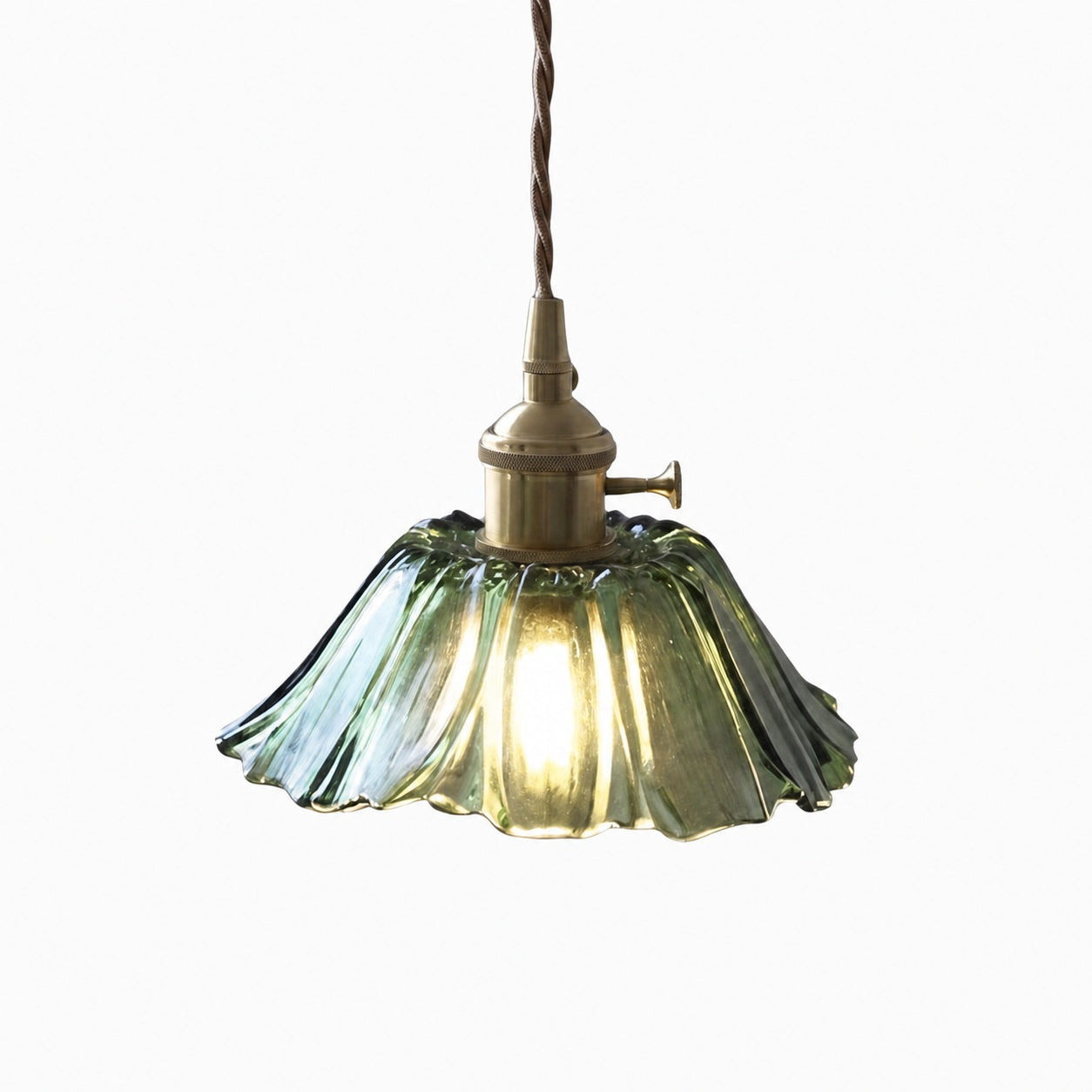 Blossix Elegant Art Pendant Lamp - Glass Flower Shade Design for Living or Dining Room N24