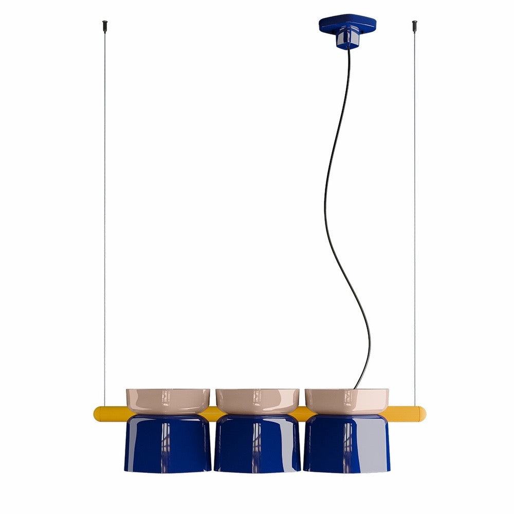 Charming Ceramic Pendant Light With Colorful Elements