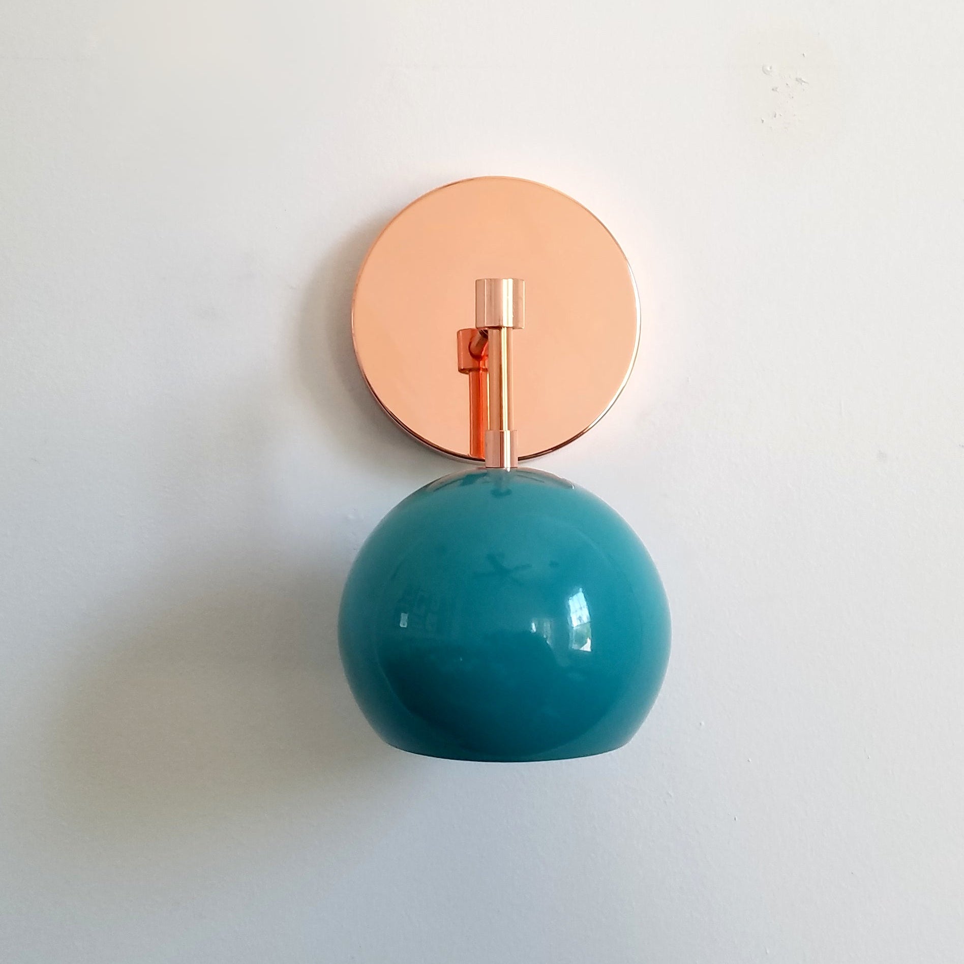 Modern Stylish Navy Globe Accent Wall Sconce