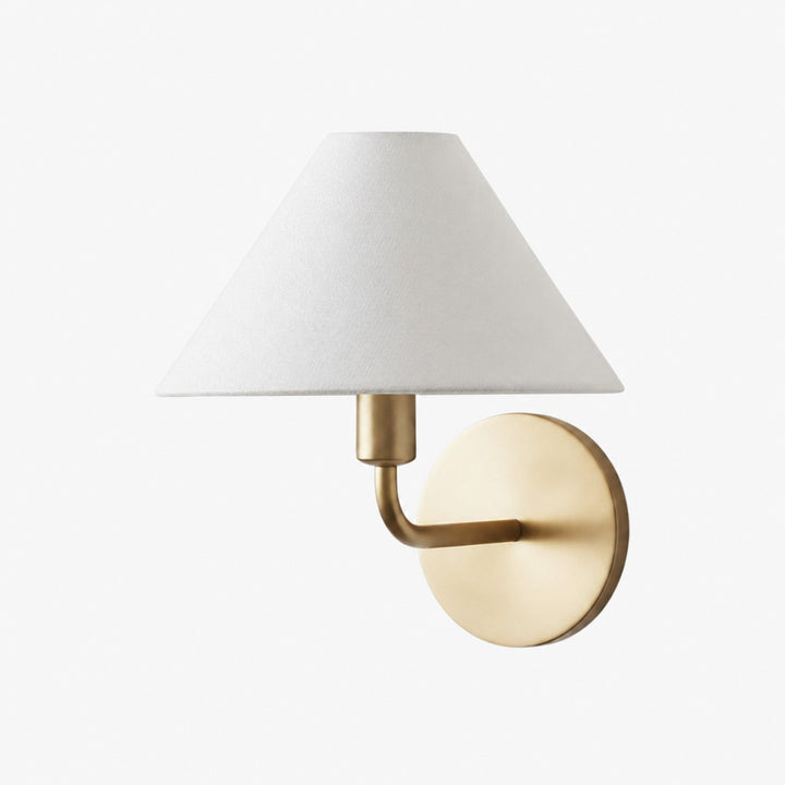 Diora Wall Sconce Light - Modern Brass Fixture with Elegant Shade