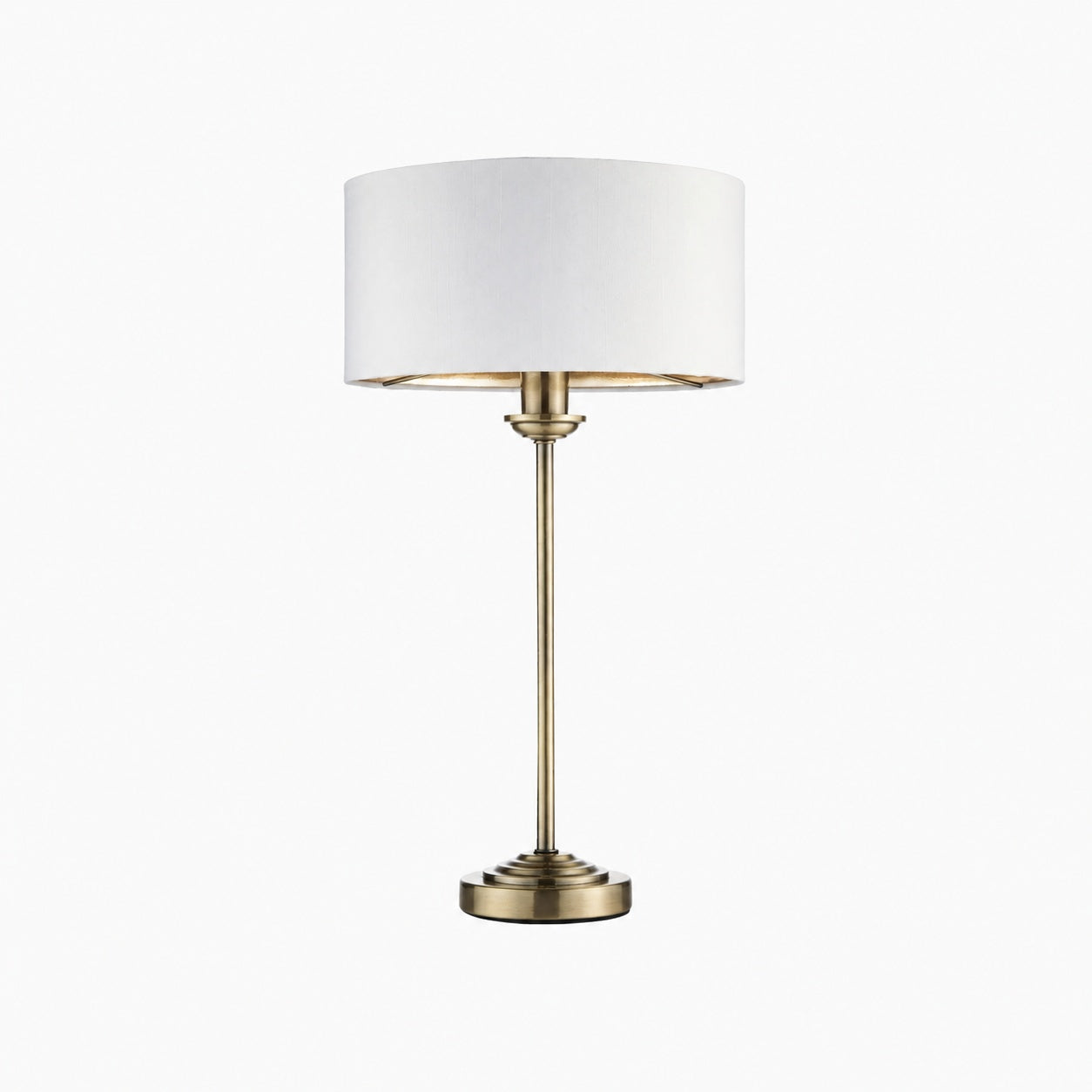 Tela 1‑Light and 3‑Light Table Lamp – Modern Linen & Metal for Bedside or Living Room