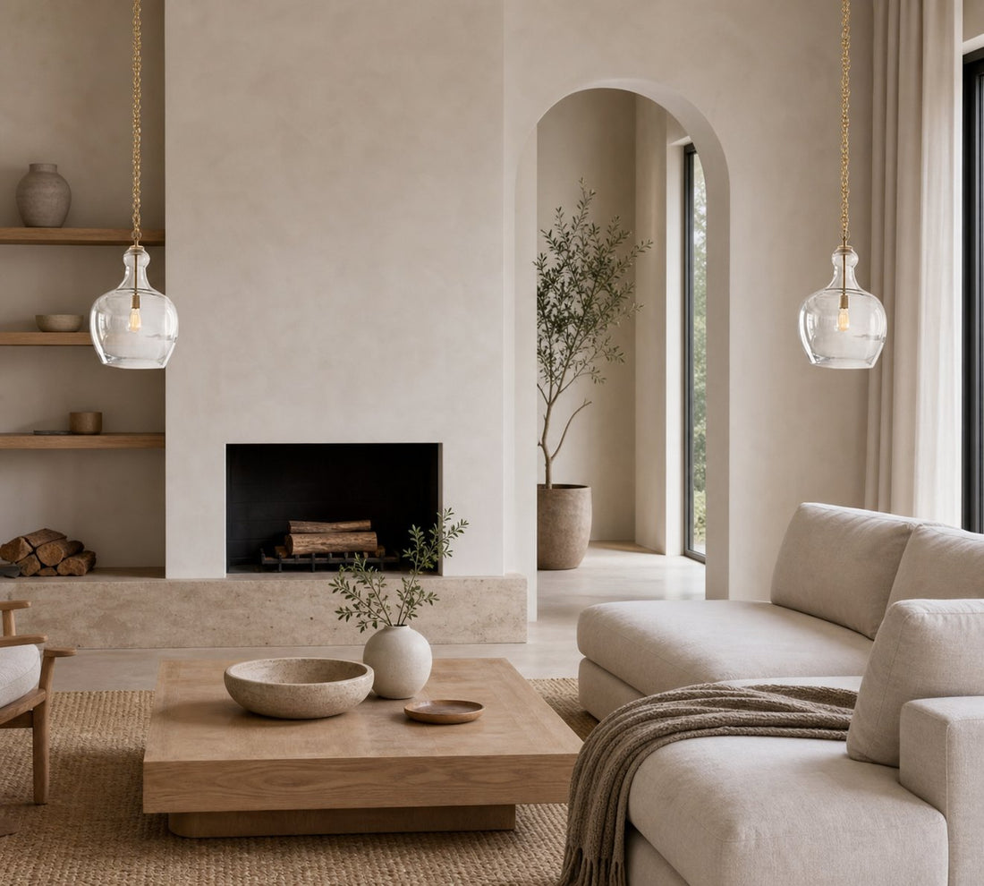 Lawson Glass Pendant Light - Recycled & Milk Glass with Bronze Accent