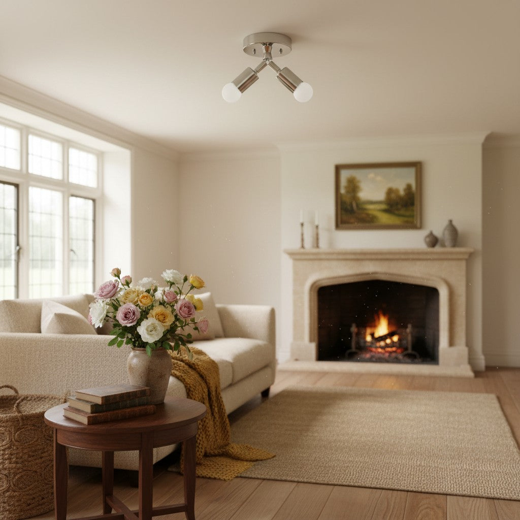 Lumen Art Deco Inspired Ceiling Lamp – Elegant Minimalist Flush Mount for Home Interiors