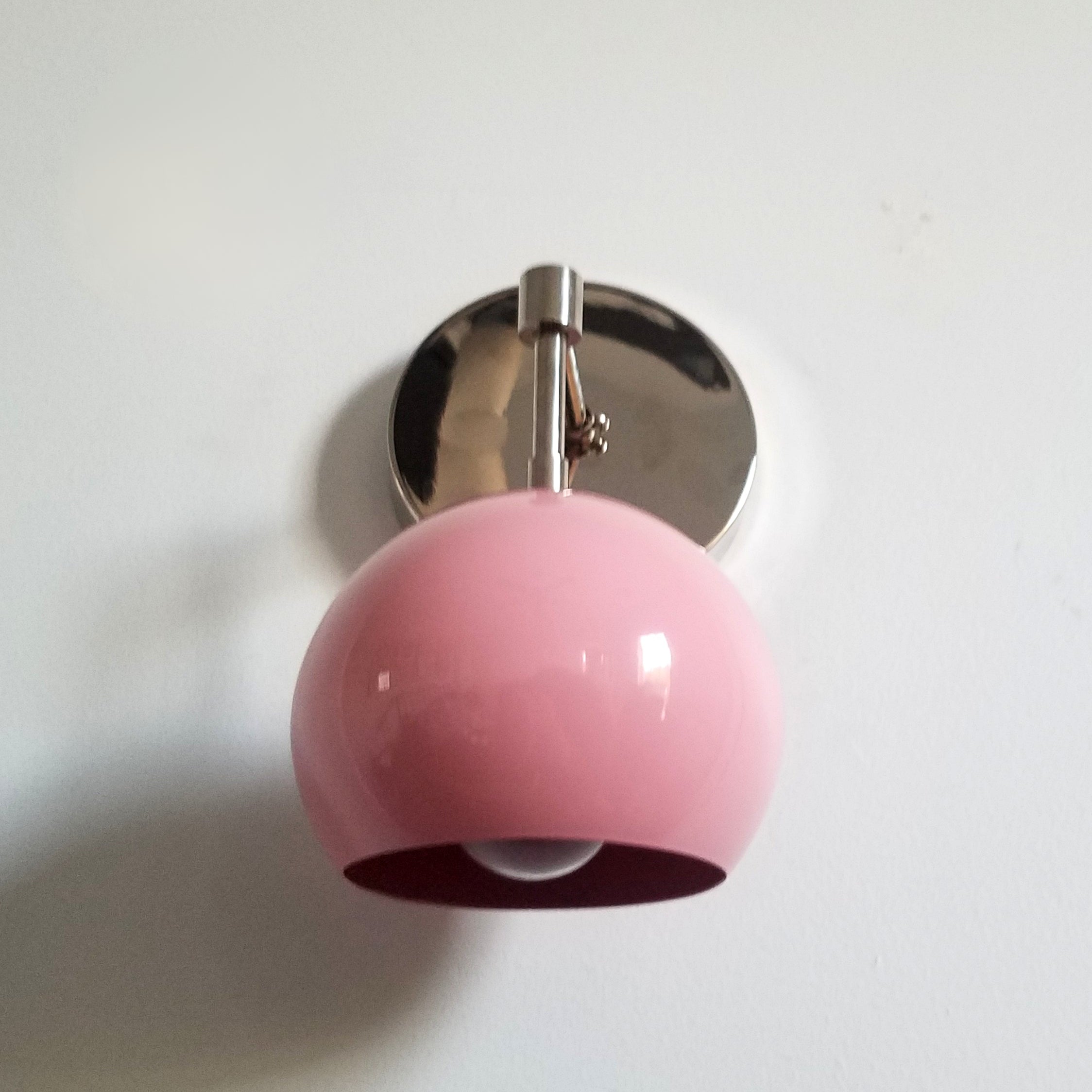 Modern Accent Soft Pink Globe Shade Wall Sconce