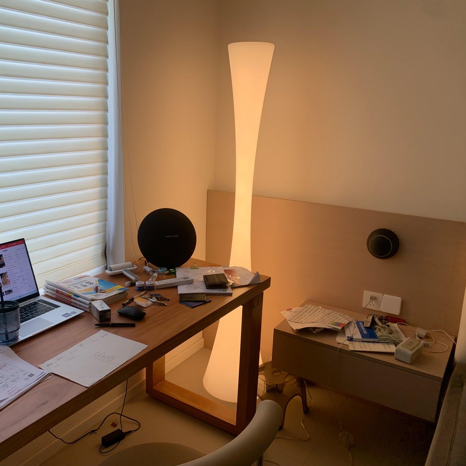 Romantic Simple White Column Floor Lamp