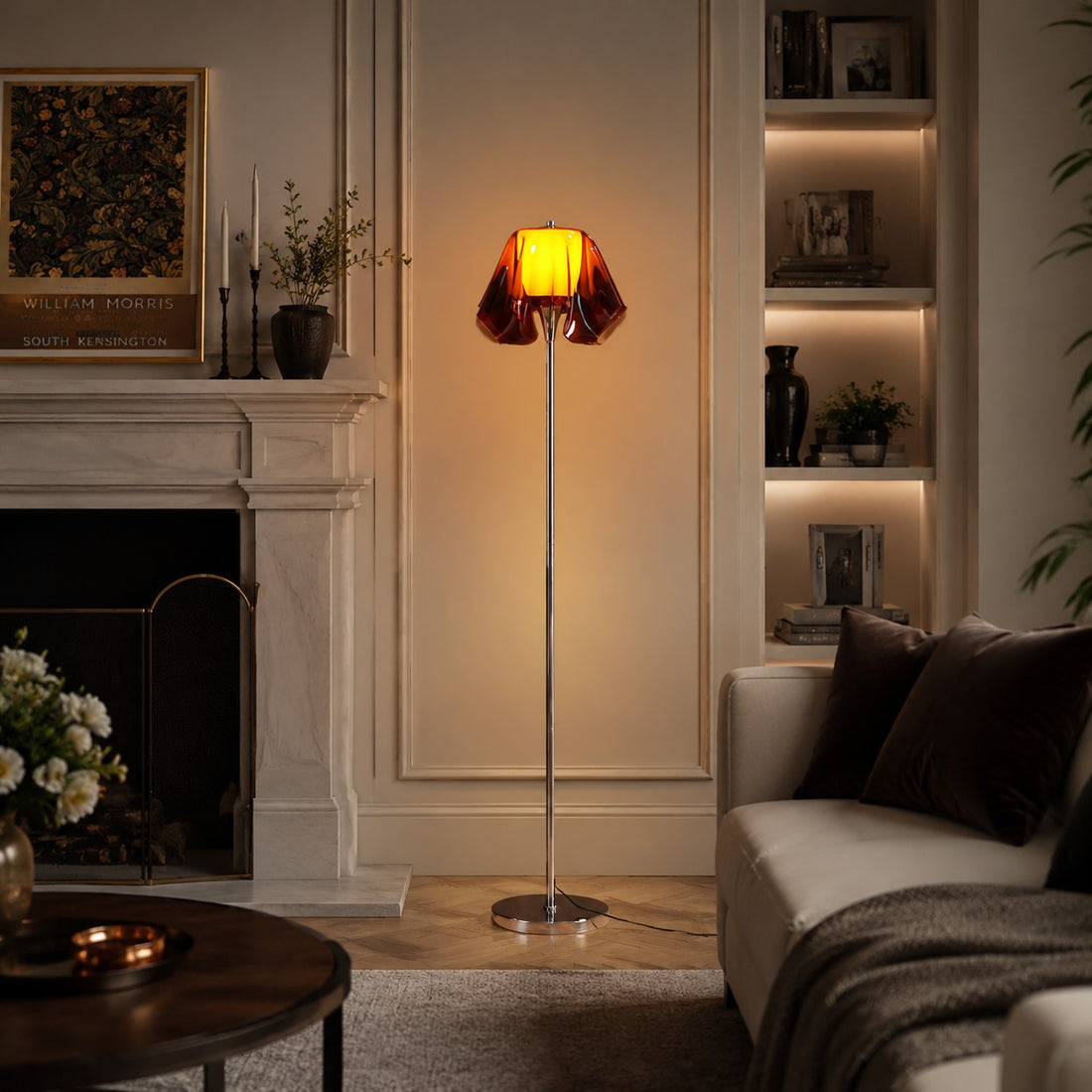 Bauhaus Acrylic Flower Floor Lamp for Living Rooms