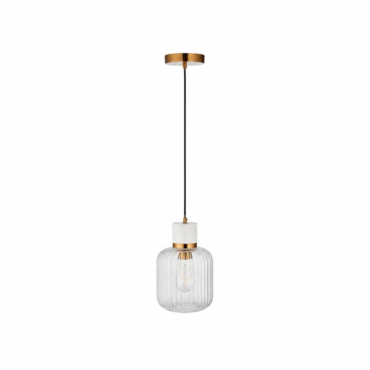 Korlisse Natural Stone and Glass Pendant Light – Stylish Lamp for Lounge or Living Room