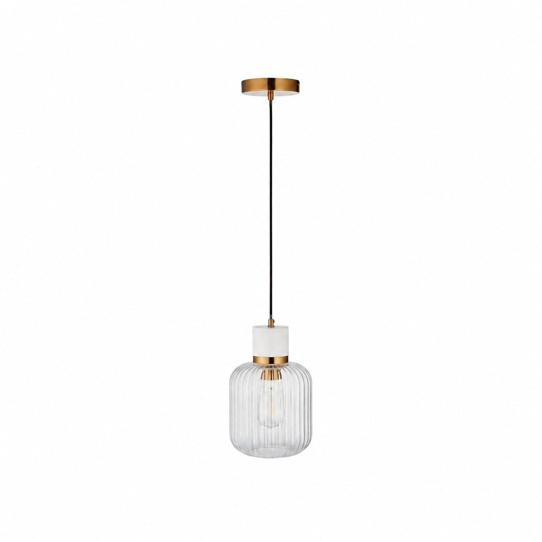 Korlisse Natural Stone and Glass Pendant Light – Stylish Lamp for Lounge or Living Room