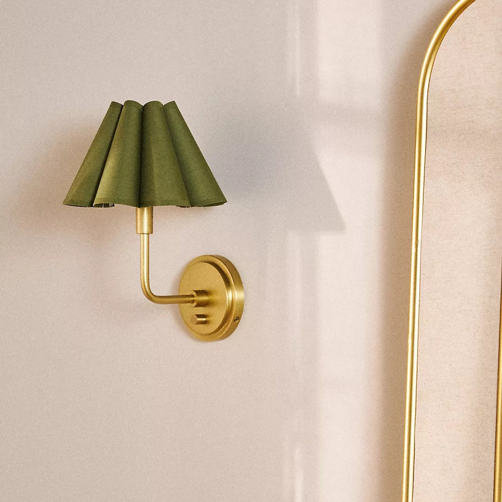 Capirise Scalloped Wall Sconce Light - Metal Bedroom & Hallway Lighting Fixture