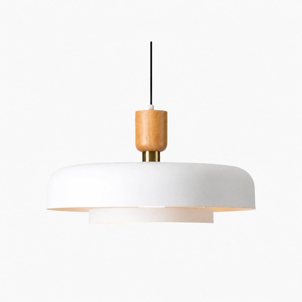 Orbulis Natural Wood Grain Circular Pendant – Modern Minimalist Light for Islands and Foyers