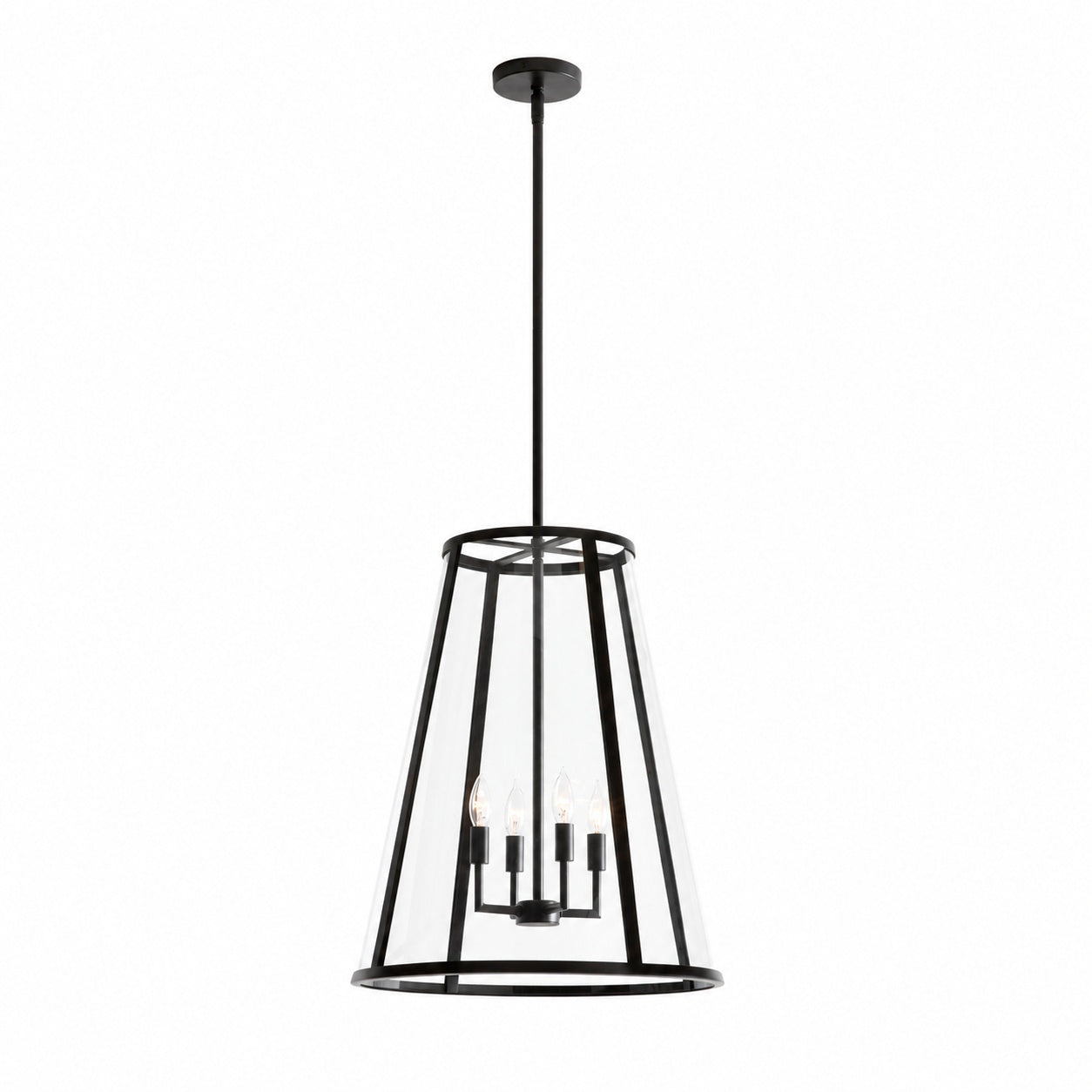 Ferrix Modern Outdoor Lantern Iron Pendant Lamp - Industial Glass Lighting Design