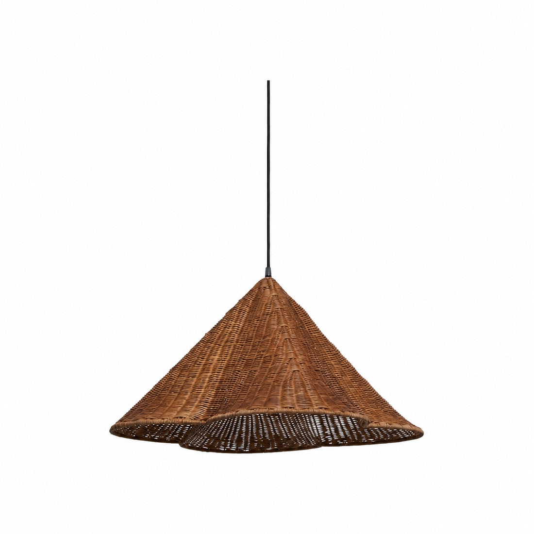 Wickara Natural Rattan Woven Pendant Light – Boho-Chic Hanging Lamp for Living and Dining