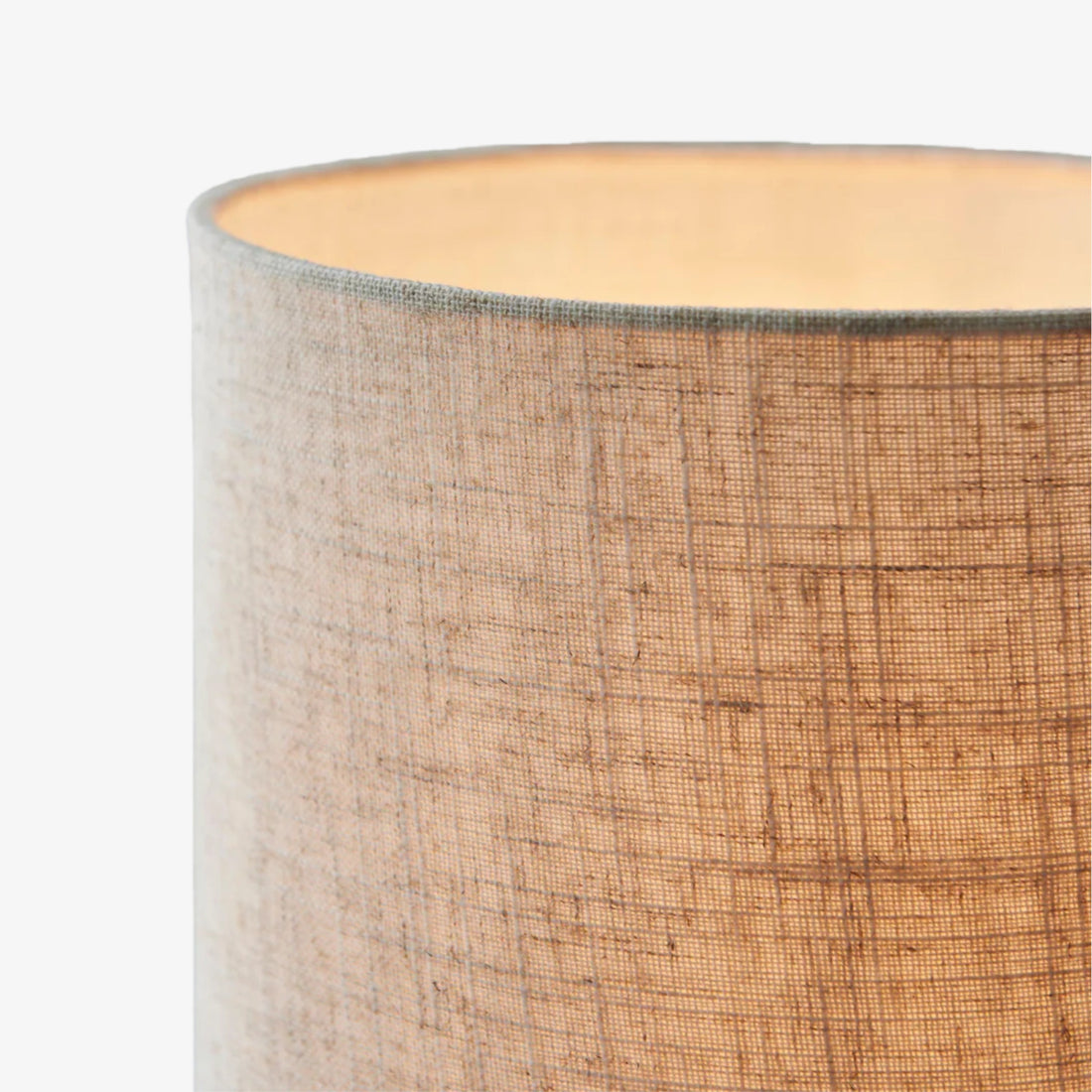 Linemora Simple Wooden Base Table Lamp - Natural Linen Cylindrical Shade for Living Rooms and Bedrooms