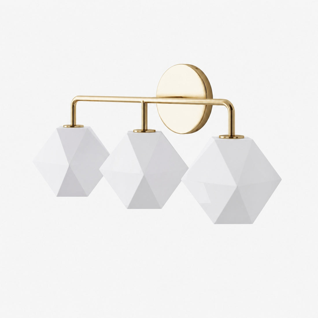 Talvior Geometric Modern Bathroom Sconce - Faceted Shade Light in Luxe Finishes