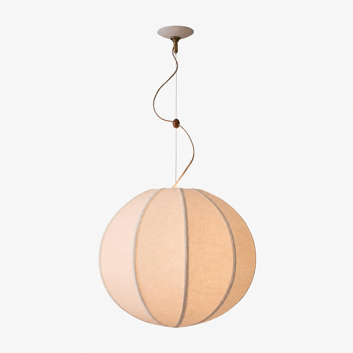Alvian Pendant Light - Linen Shade with Adjustable Height for Cozy Dining
